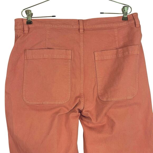 Madewell Emmett 2.0 Wide-Leg Crop Pants Jeans Dried Rose Plus Size 32 - Picture 8 of 10